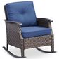 Sunwell Garden 3-Piece Patio Chat Set with Two Rocking Chair in Navy, , large