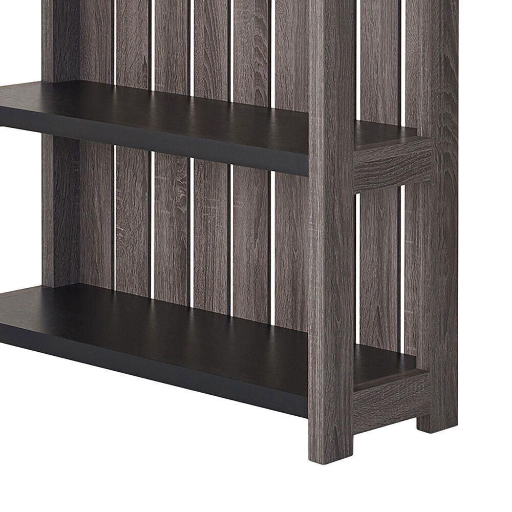 Furniture of America Moyer 5 Shelves Bookcase in Black and Gray, , large