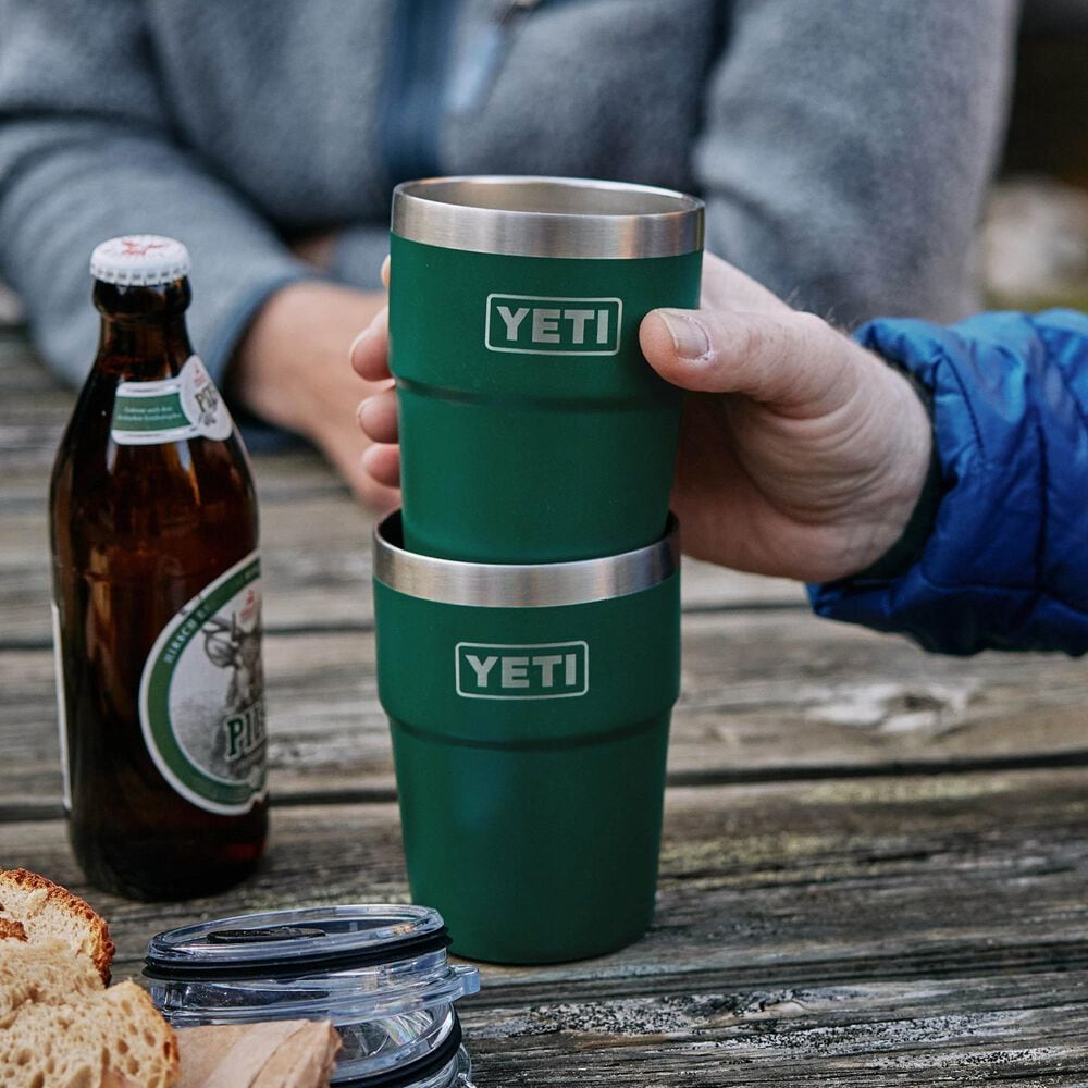 YETI Rambler 16?Oz Stackable Cup with MagSlider Lid in Black Forest Green, , large