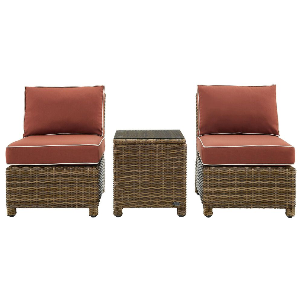 Crosley Furniture Bradenton 3-Piece Patio Chair Set in Sangria, , large
