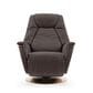 Stressless Max Small Swivel Power Recliner in Paloma Oxford Chocolate, , large