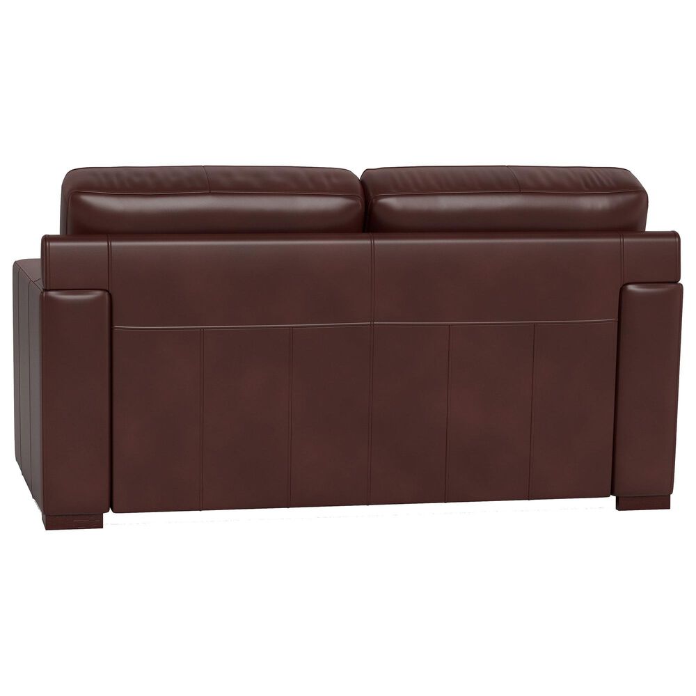 Amax Leather Chatsworth Stationary Loveseat in Raisin Brown, , large