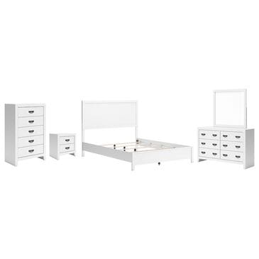 Ashley Binterglen 5-Piece Queen Panel Bedroom Set in White, , large