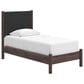 Ashley Pamytta Twin Upholstered Panel Platform Bed in Rich Brown, , large