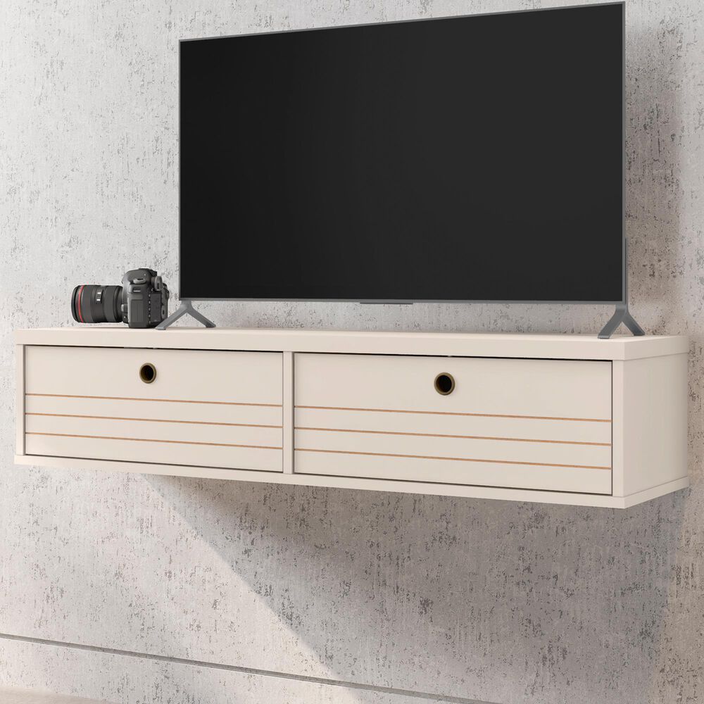 Manhattan Liberty 42.28" Floating Entertainment Center in Off White, , large