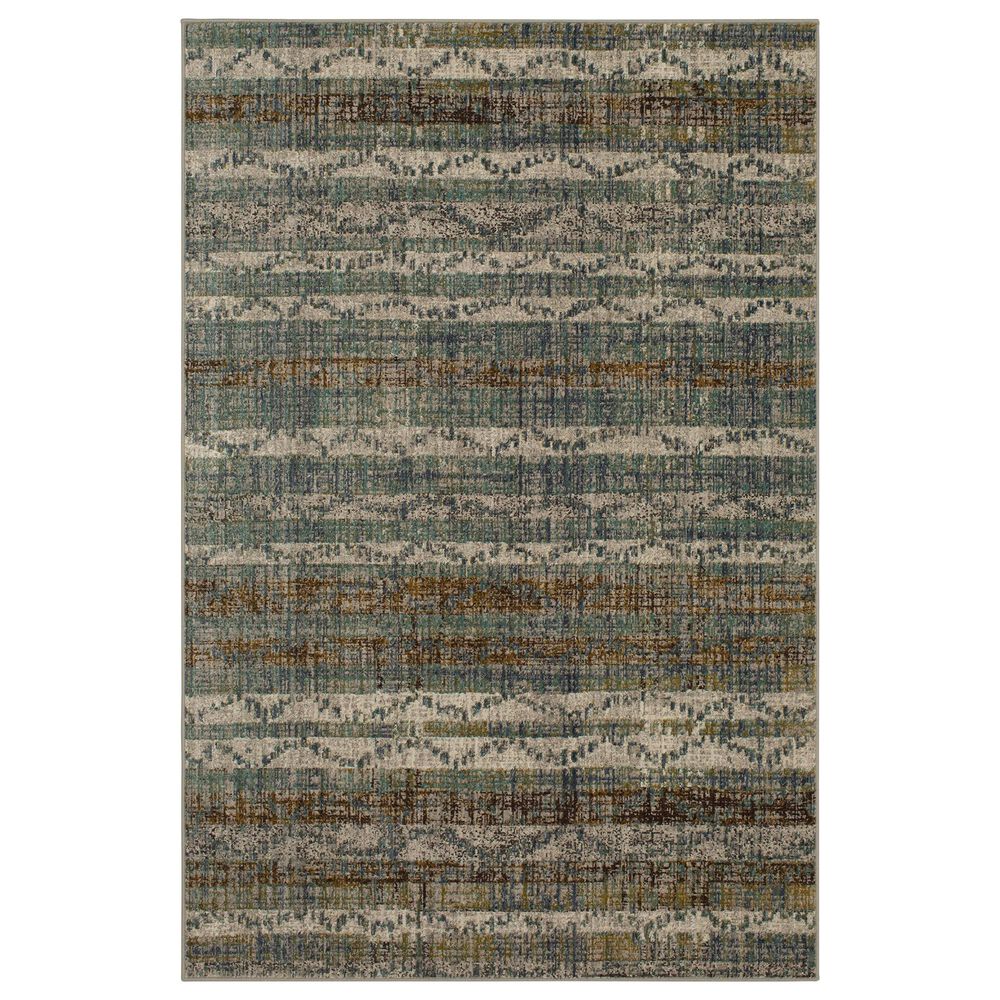 Karastan Montreal Bluff View 91956-50128 5'3" x 7'10" Denim, Aquamarine and Grey Area Rug, , large