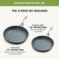 Green Pan Valencia Pro 2-Piece 10" and 12" Nonstick Frypan Set in Grey, , large