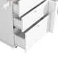 HOMLUX Farmhouse Kitchen Island with Drop Leaf and 2 Stools in White, Natural, Black and Rustic Brown, , large