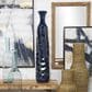 Maple and Jade 40" Tall Floor Geometric Decorative Vase in Polished Teal and Gold, , large