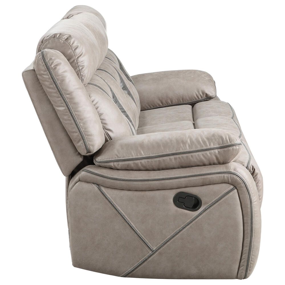 Steve Silver Tyson Manual Reclining Sofa with Dropdown Console in Grey, , large