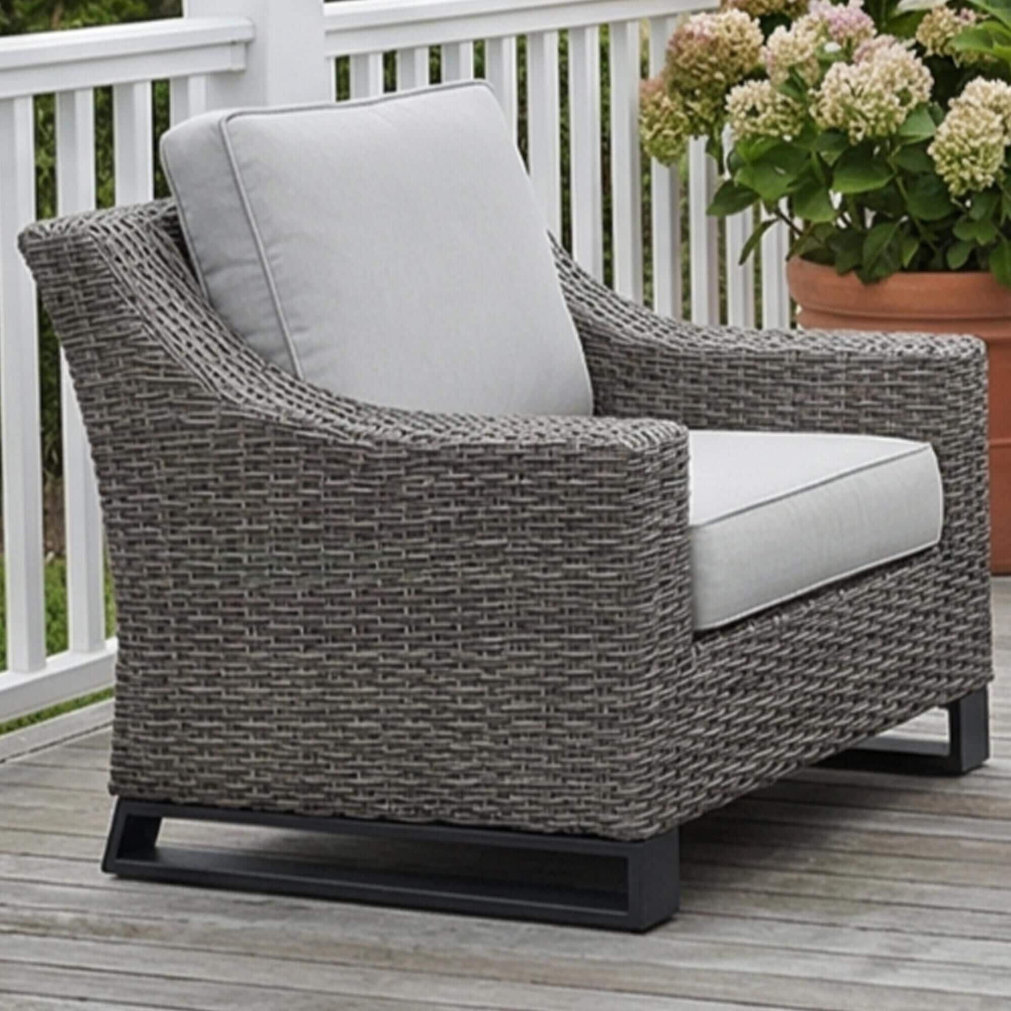 Slate and Company Addison Lounge Chair in Ross Nickel
