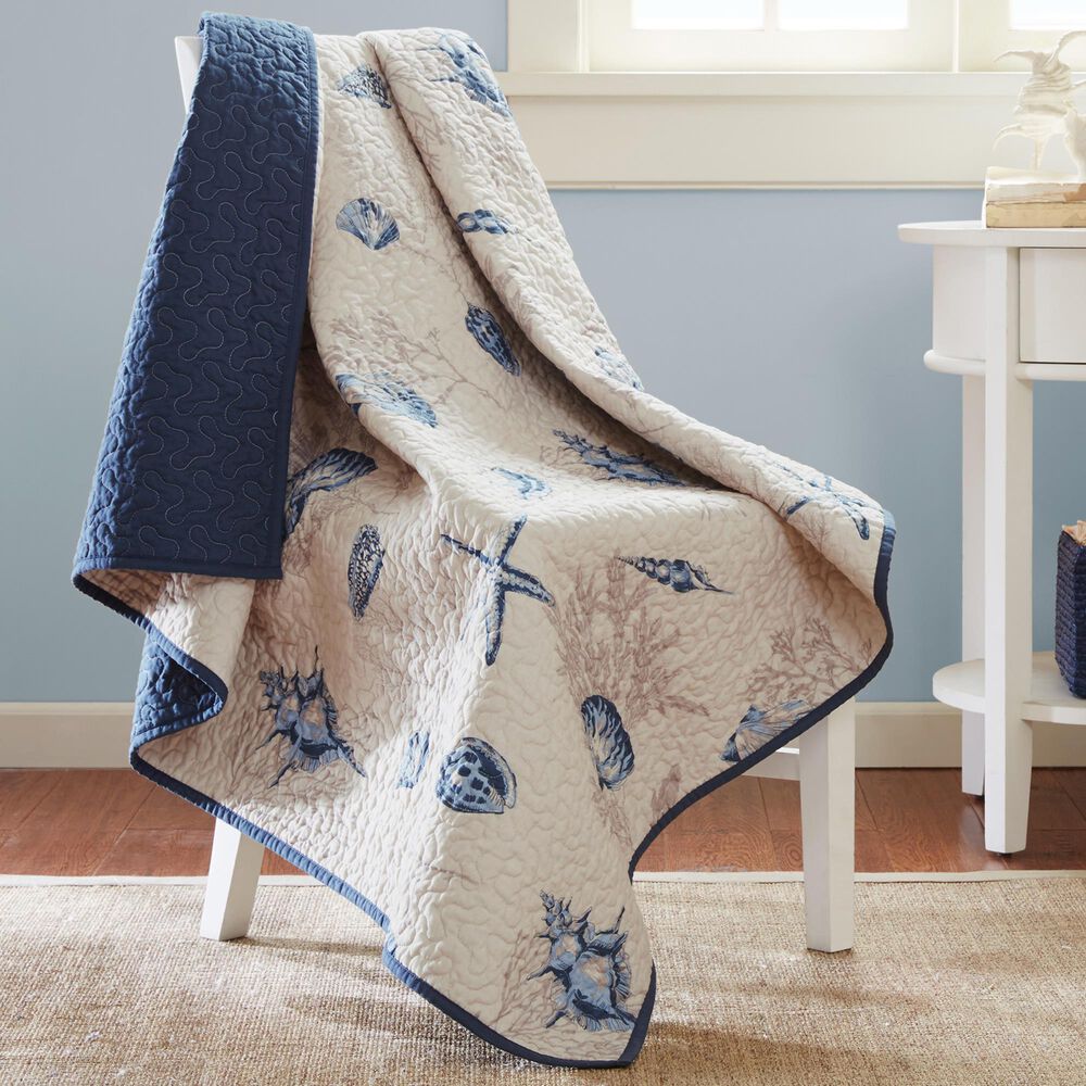 Hampton Park Bayside 60" x 70" Throw in Blue, , large