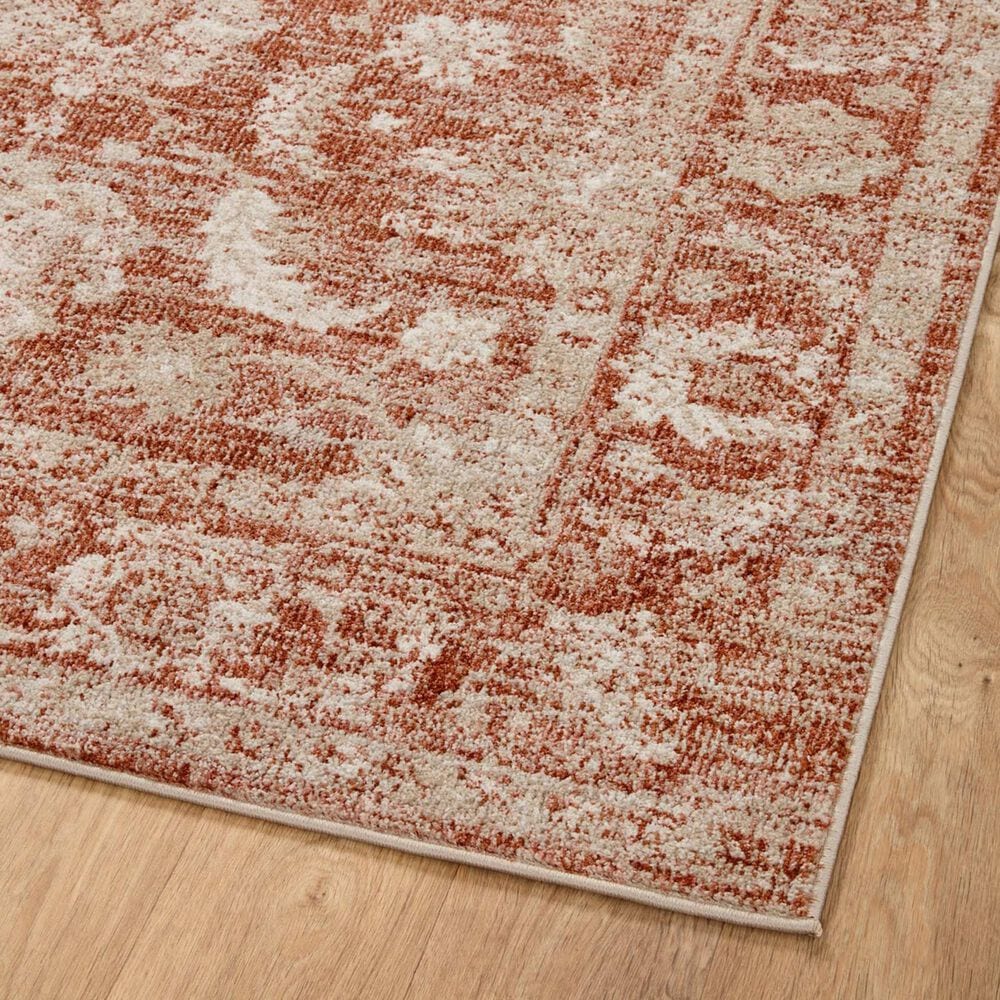 Loloi II Odette 5&#39;3&quot; x 7&#39;9&quot; Rust and Ivory Area Rug, , large