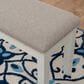 Linon Home Decor Jane Storage Bench with Light Grey Cushion in Vanilla White, , large