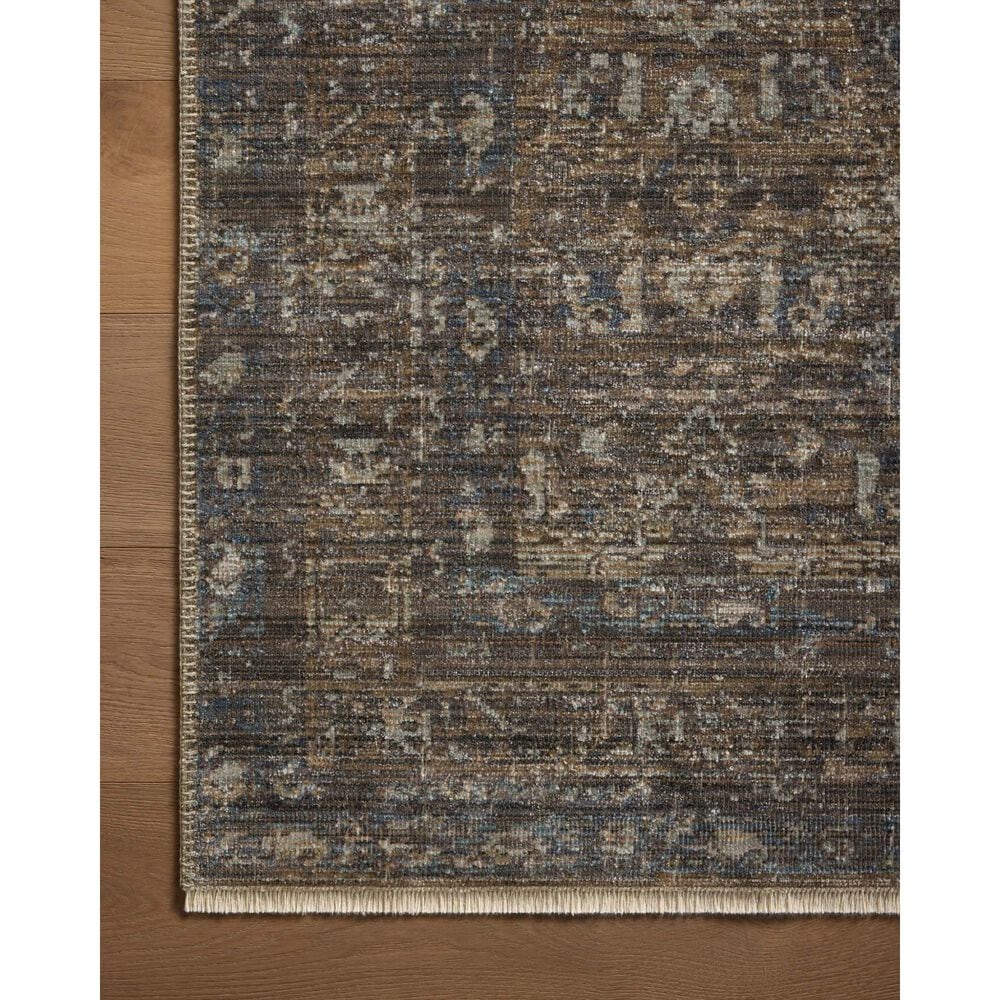 Loloi Heritage 4&#39; x 6&#39; Lagoon and Tobacco Area Rug, , large