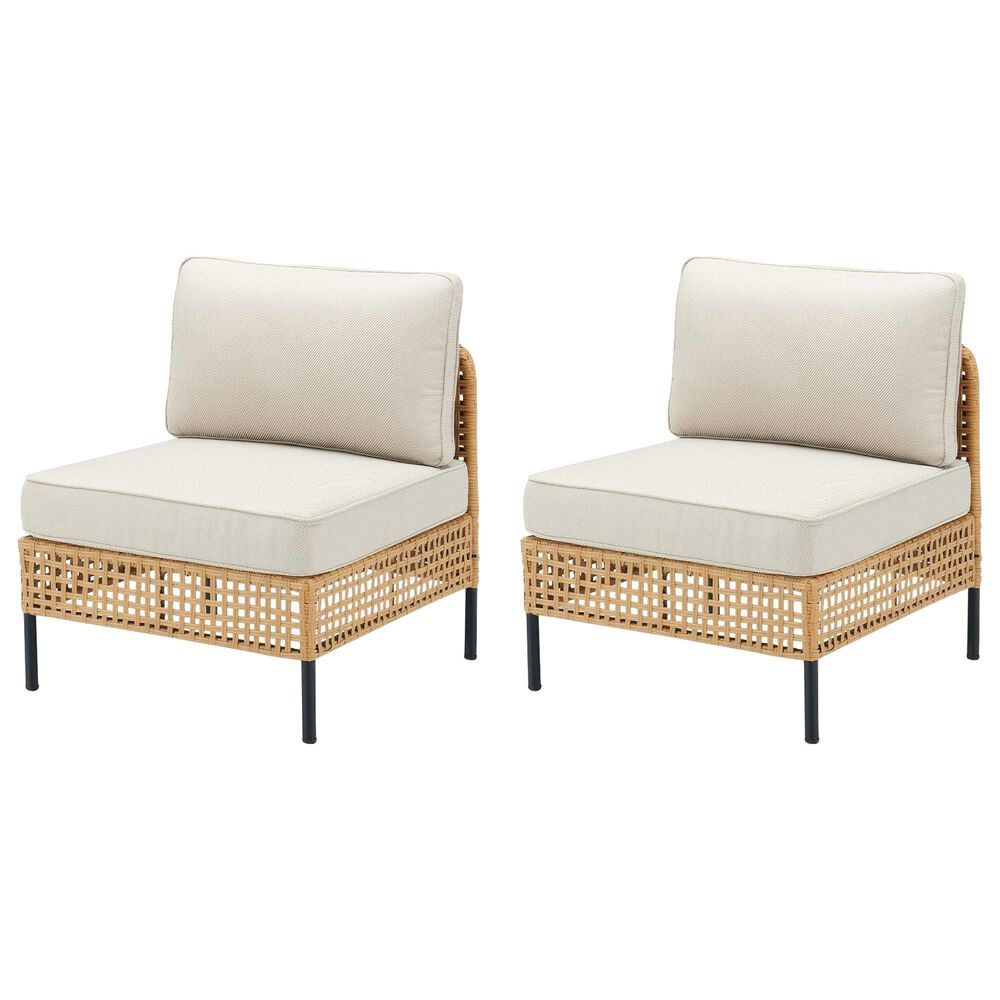 Sunwell Garden Patio Module Middle Chair in Beige (Set of 2), , large
