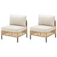 Sunwell Garden Patio Module Middle Chair in Beige (Set of 2), , large