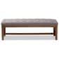 Baxton Studio Ainsley Accent Bench in Grey, , large