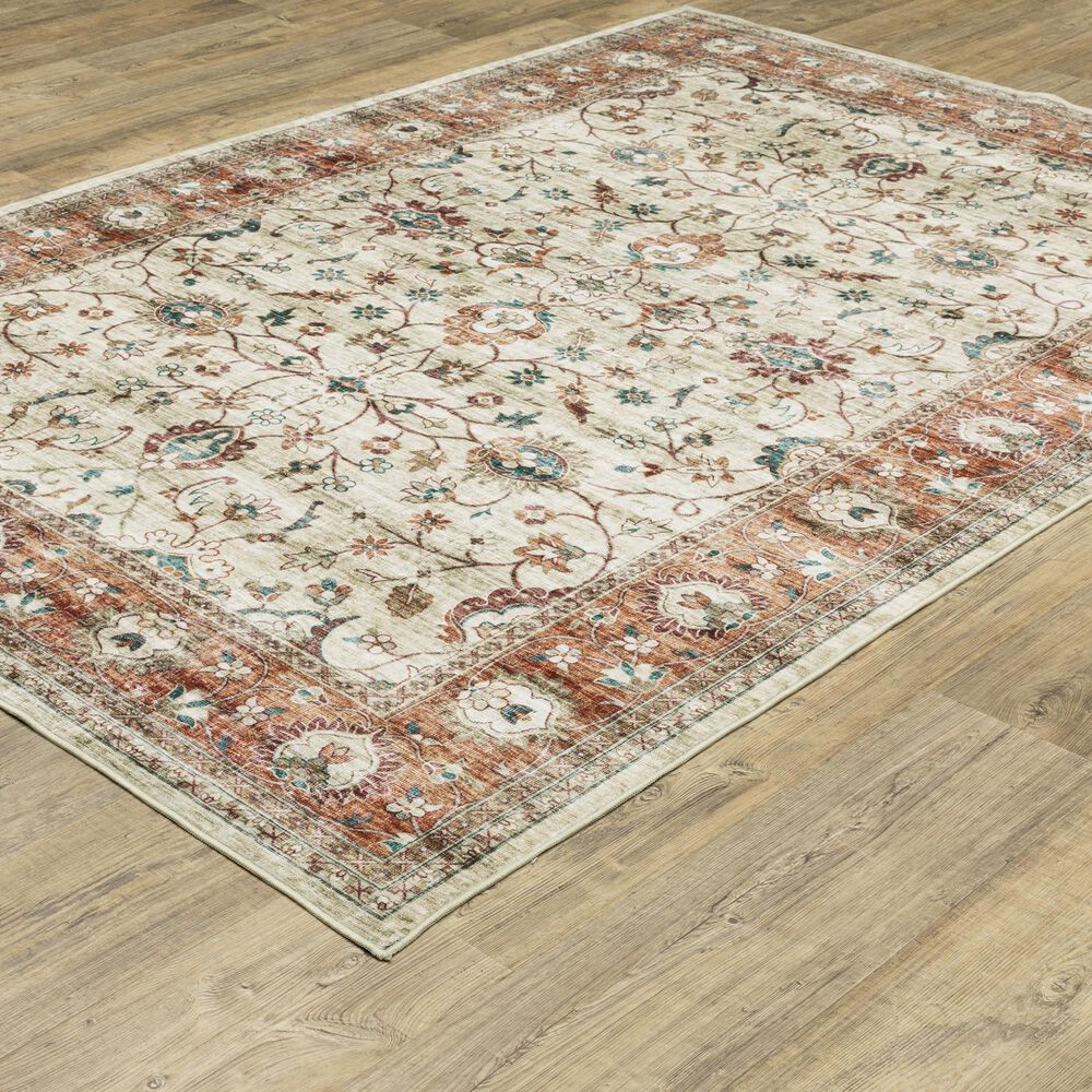 Oriental Weavers Sumter 5&#39; x 7&#39; Ivory and Rust Area Rug, , large