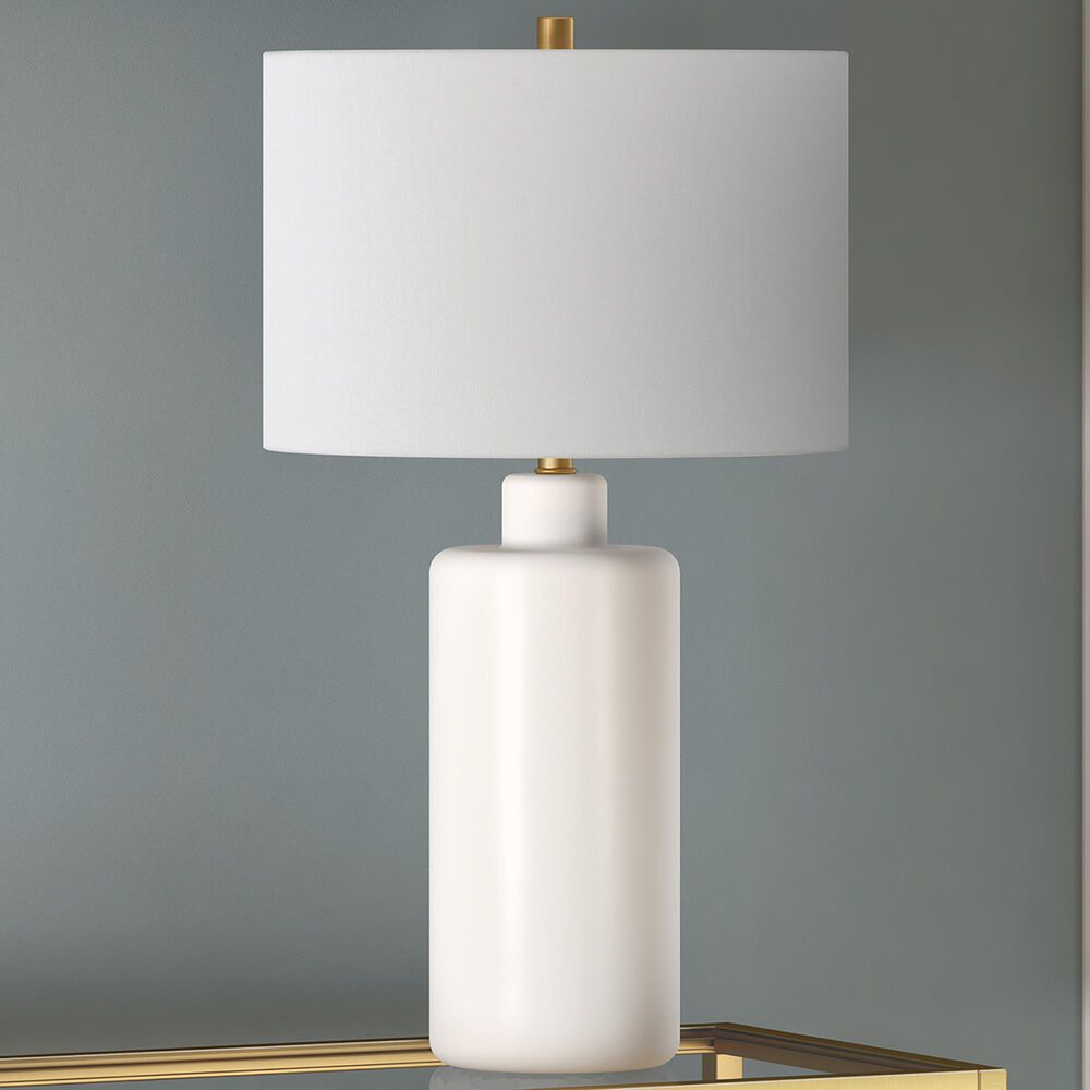 Hudson and Canal Carlina Table Lamp in Matte White, , large