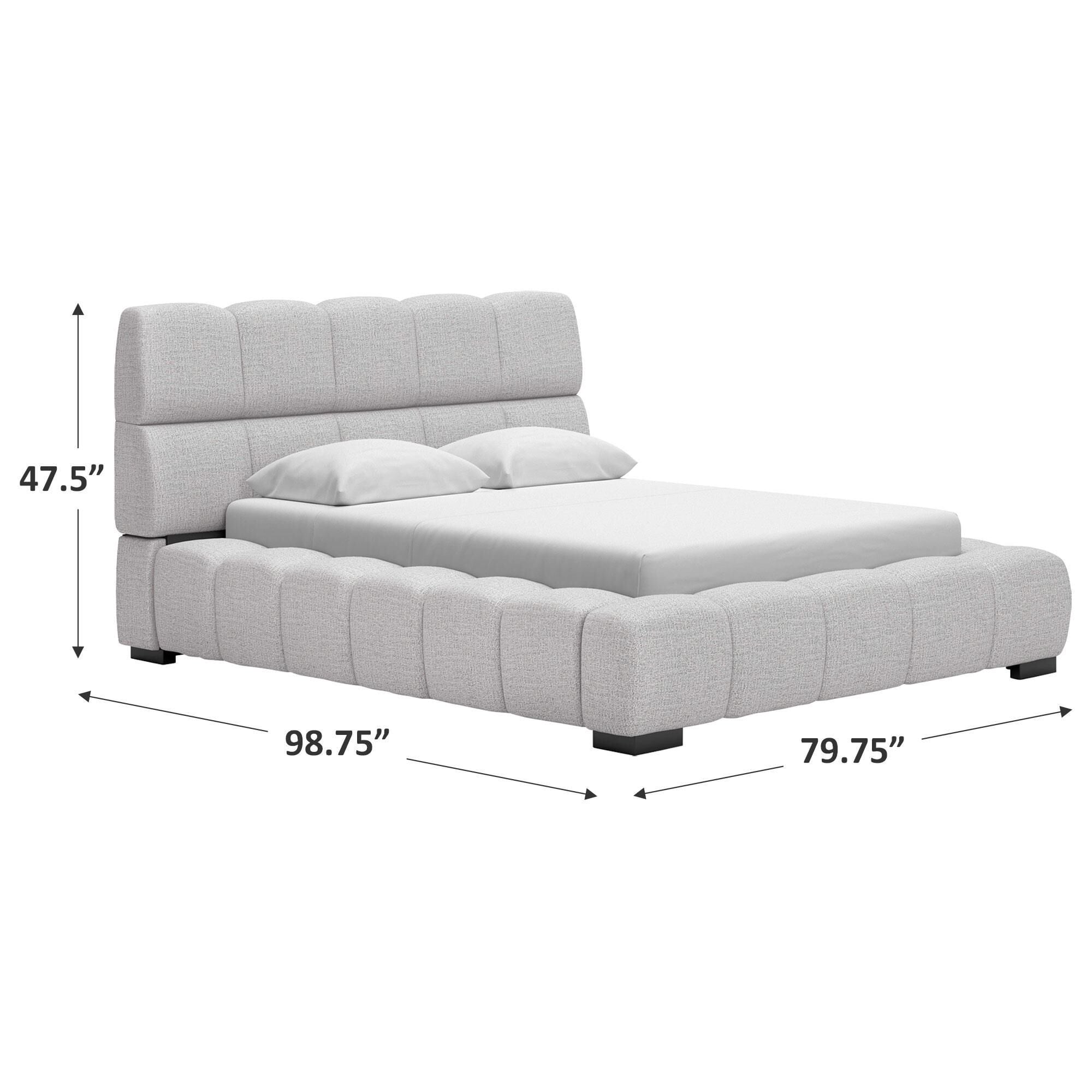 Ashley Grendusk Queen Upholstered Bed in Light Gray