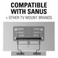 Sanus Advanced Tilt 4D Premium TV Wall Mount for 42" - 90" TVs with Soundbar Mount in Black, , large