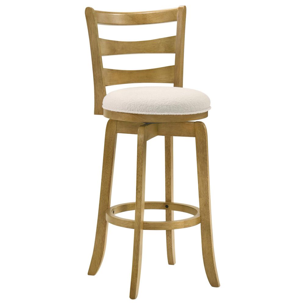 Armen Living Melindra Swivel Bar Height Stool in Amber Glow, , large