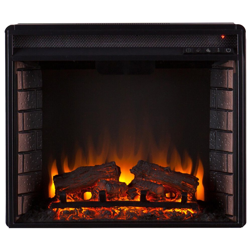 Southern Enterprises Engo Electric Convertible Corner Fireplace in Fresh White/Rustic White Faux Stone, , large