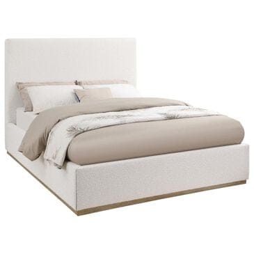 Pacific Landing Knox Queen Upholstered Platform Bed in Cream, , large