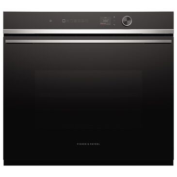 Fisher & Paykel Series 7 30" Contemporary Single Electric Wall Oven with 14 Functions in Stainless Steel and Black, , large