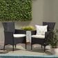 Hearth and Haven Clementine Outdoor Dining Chair in Brown Multicolor (Set of 2), , large