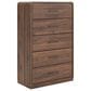 Ashley Fortlorn 5-Piece King Bedroom Set in Walnut Brown with LED Light, , large