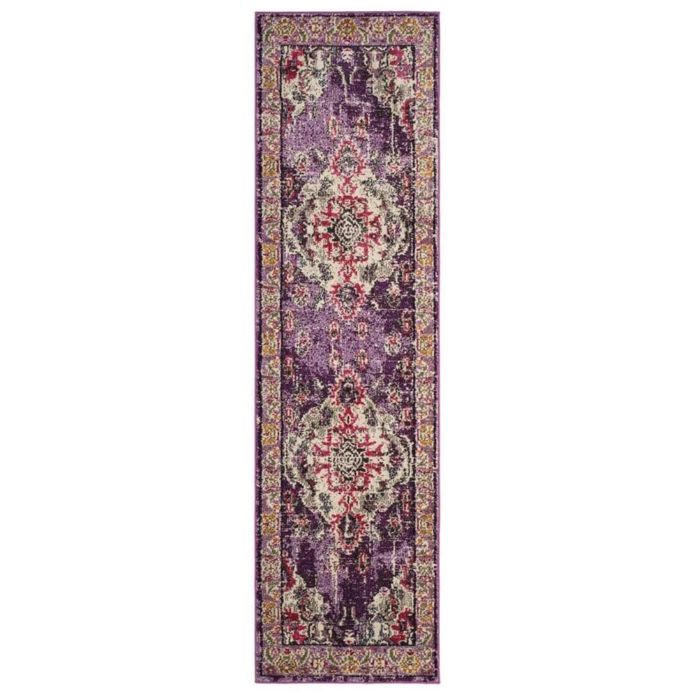 Safavieh Monaco MNC243P-212 2&#39;2&quot; x 12&#39; Violet/Fuchsia Runner, , large