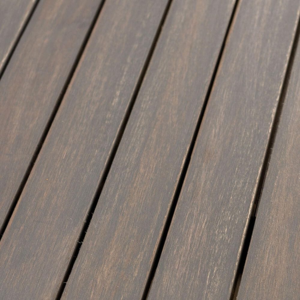 HOMLUX Outdoor Square Acacia Wood Dining Table with Straight Legs in Gray - Table Only, , large