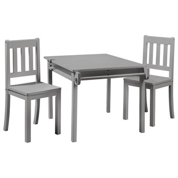 Sorelle Imagination 3-Piece Table and Chair Set in Gray, , large