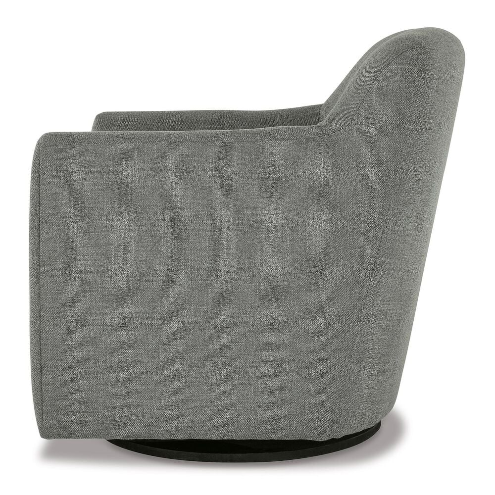 Ashley Bradney Swivel Accent Chair in Smoke, , large
