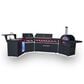 Forno All"Aperto 4-Piece Outdoor Kitchen Grill Set with Bar and Beverage Center in Black, , large
