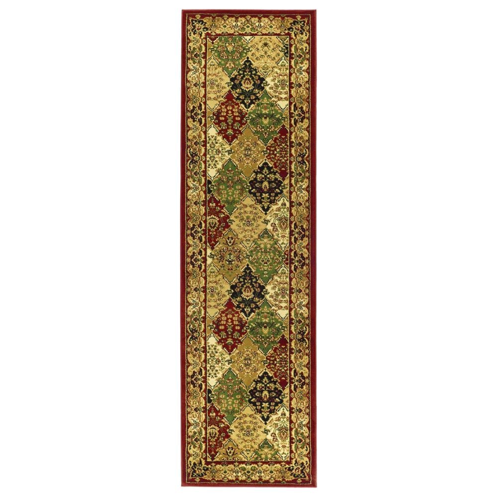 Safavieh Lyndhurst LNH221 2"3" x 20" Multicolor and Red Runner, , large