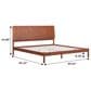 Walker Edison Cama King Platform Bed with Slatted Headboard in Black, , large