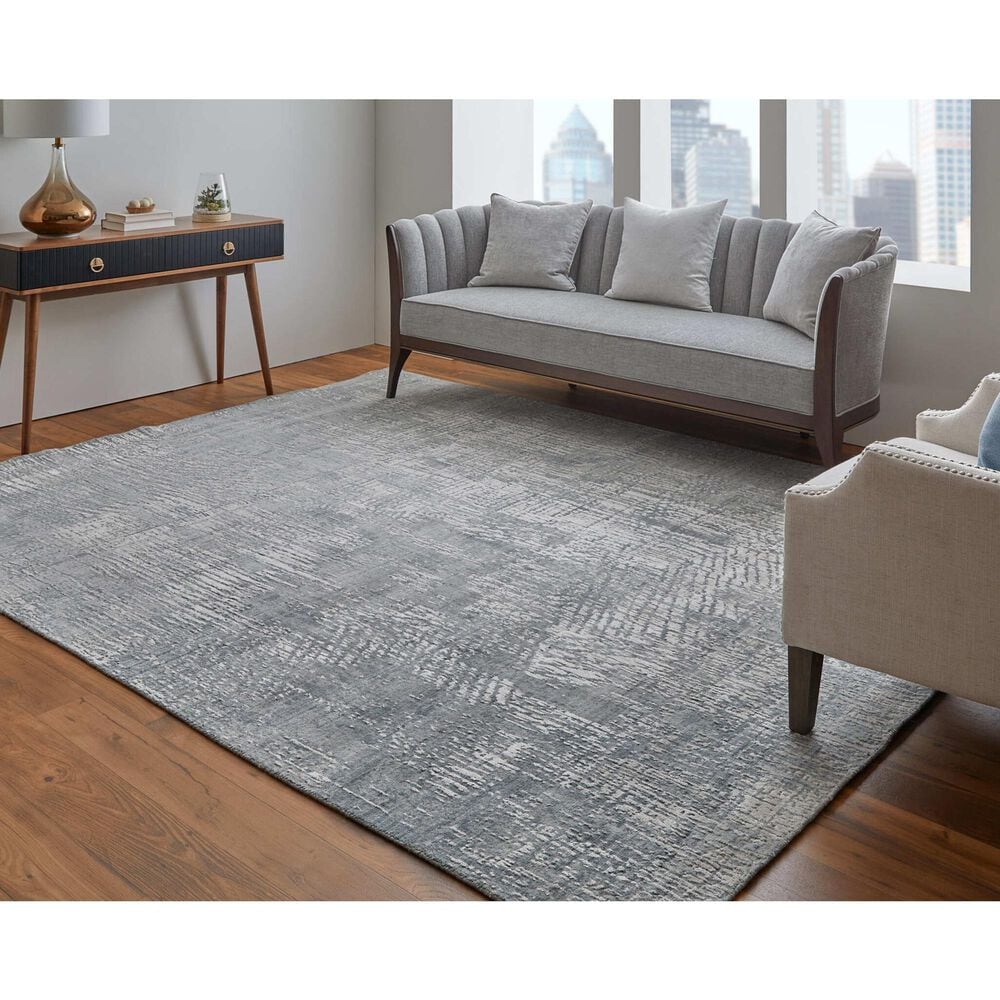Feizy Eastfield 69A1F 3&#39; x 5&#39; Gray Area Rug, , large
