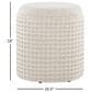 LumiSource Tahoe 18" Waffle Storage Ottoman in Ivory, , large