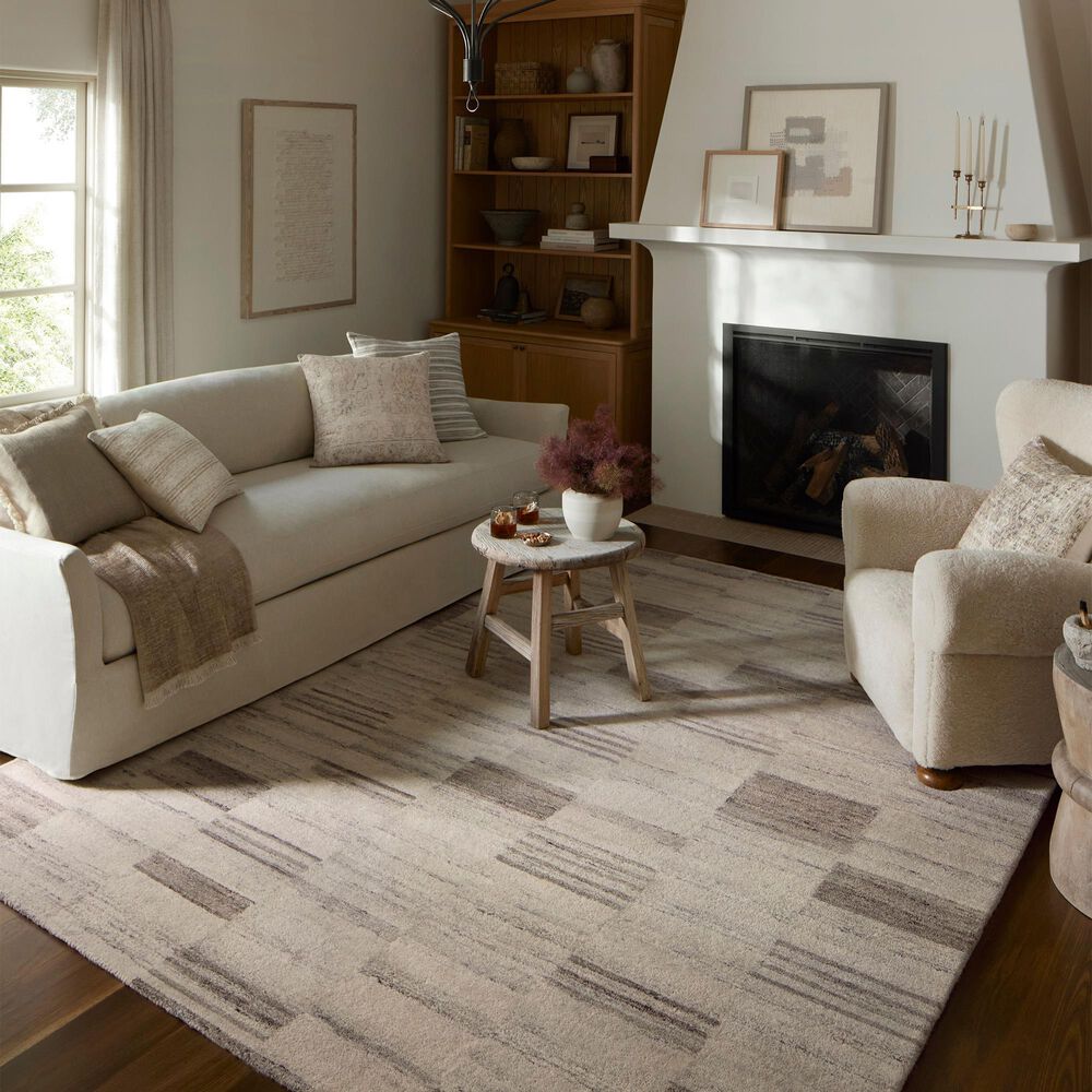 Amber Lewis x Loloi Rocky 7&#39;9&quot; x 9&#39;9&quot; Ivory and Dove Area Rug, , large