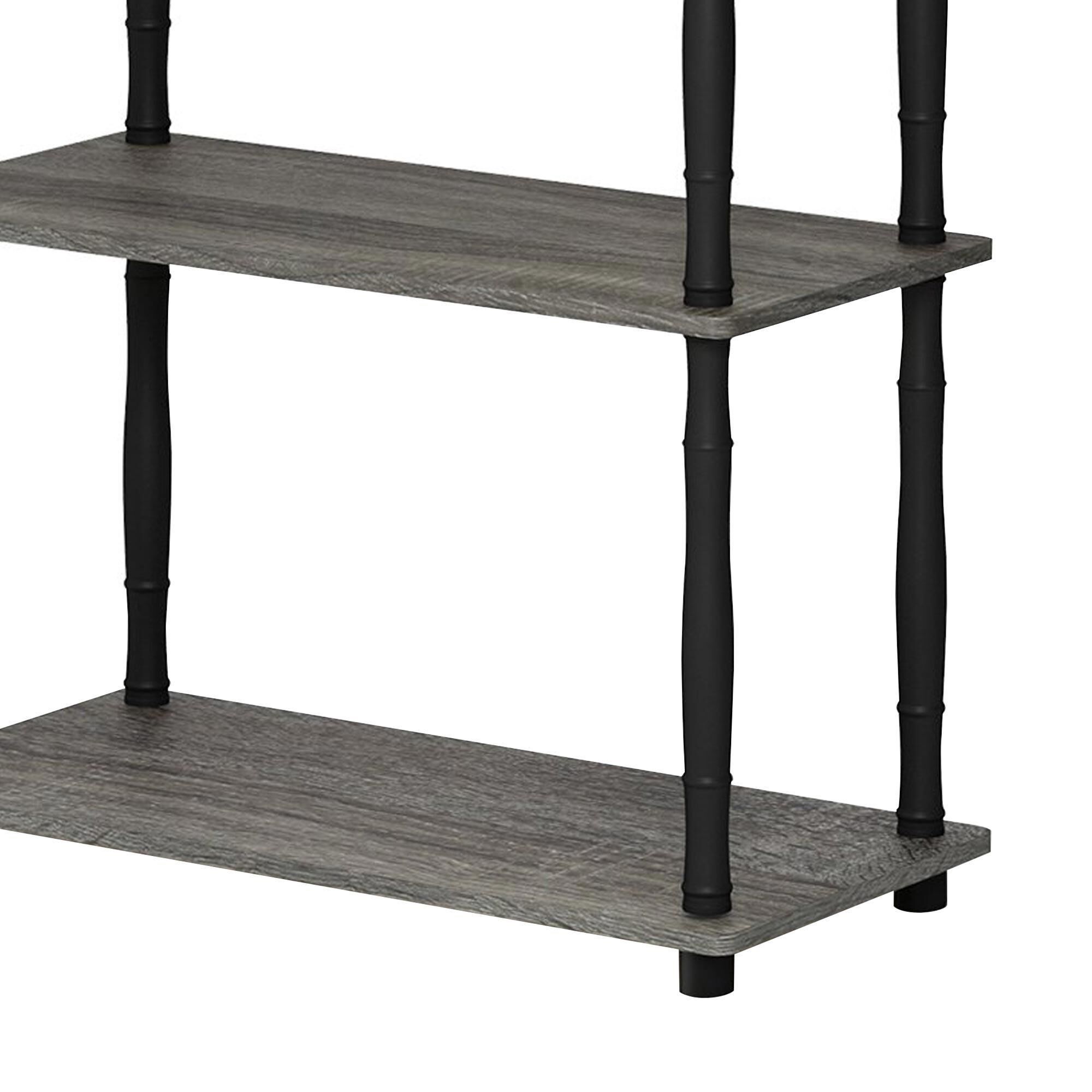 HOMLUX Turn-N-Tube 5-Tier Open Storage Bookshelf in French Oak and