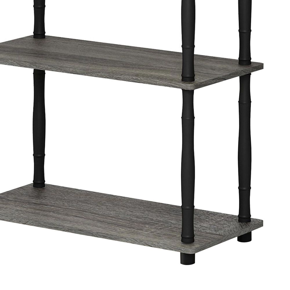 HOMLUX Turn-N-Tube 5-Tier Open Storage Bookshelf in French Oak and Black, , large