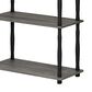 HOMLUX Turn-N-Tube 5-Tier Open Storage Bookshelf in French Oak and Black, , large