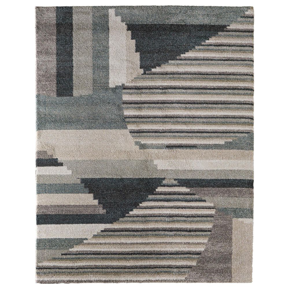 Feizy Richmond Navy and Gray 5" x 7"6" Area Rug, , large