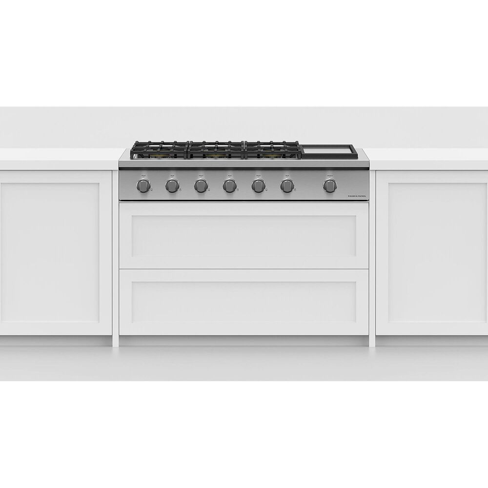 Fisher &amp; Paykel Series 9 Professional 48&quot; Liquid Propane Rangetop with Griddle in Stainless Steel, , large