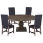 Home Trends & Design Nimes 5-Piece Round Dining Set in Asphalt, , large