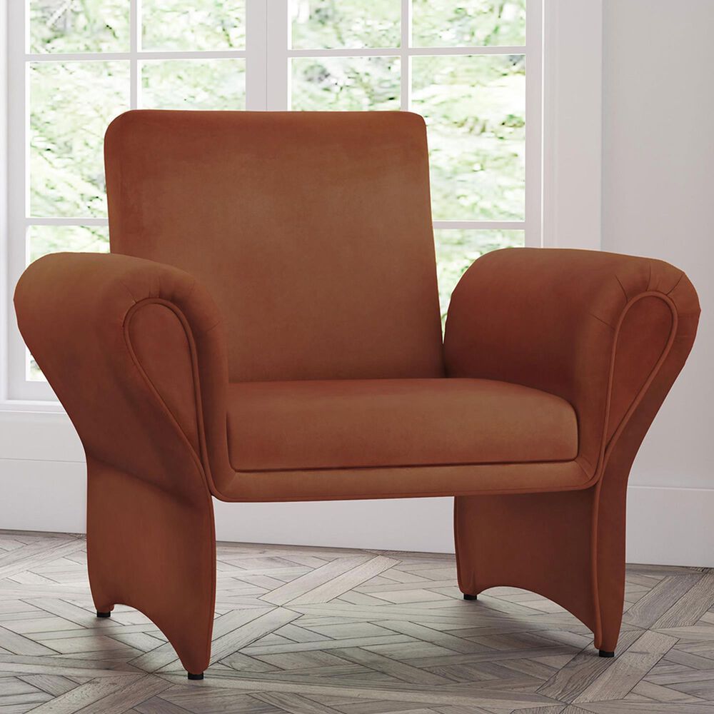 Coaster Liana Accent Armchair in Rust Orange, , large