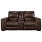 Ashley Alessandro Power Reclining Console Loveseat in Walnut, , large